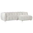 ECKSOFA in Chenille Creme  272/172 cm  - Creme/Schwarz, KONVENTIONELL, Kunststoff/Textil (272/172cm) - Carryhome