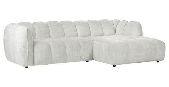ECKSOFA in Chenille Creme  272/172 cm  - Creme/Schwarz, KONVENTIONELL, Kunststoff/Textil (272/172cm) - Carryhome