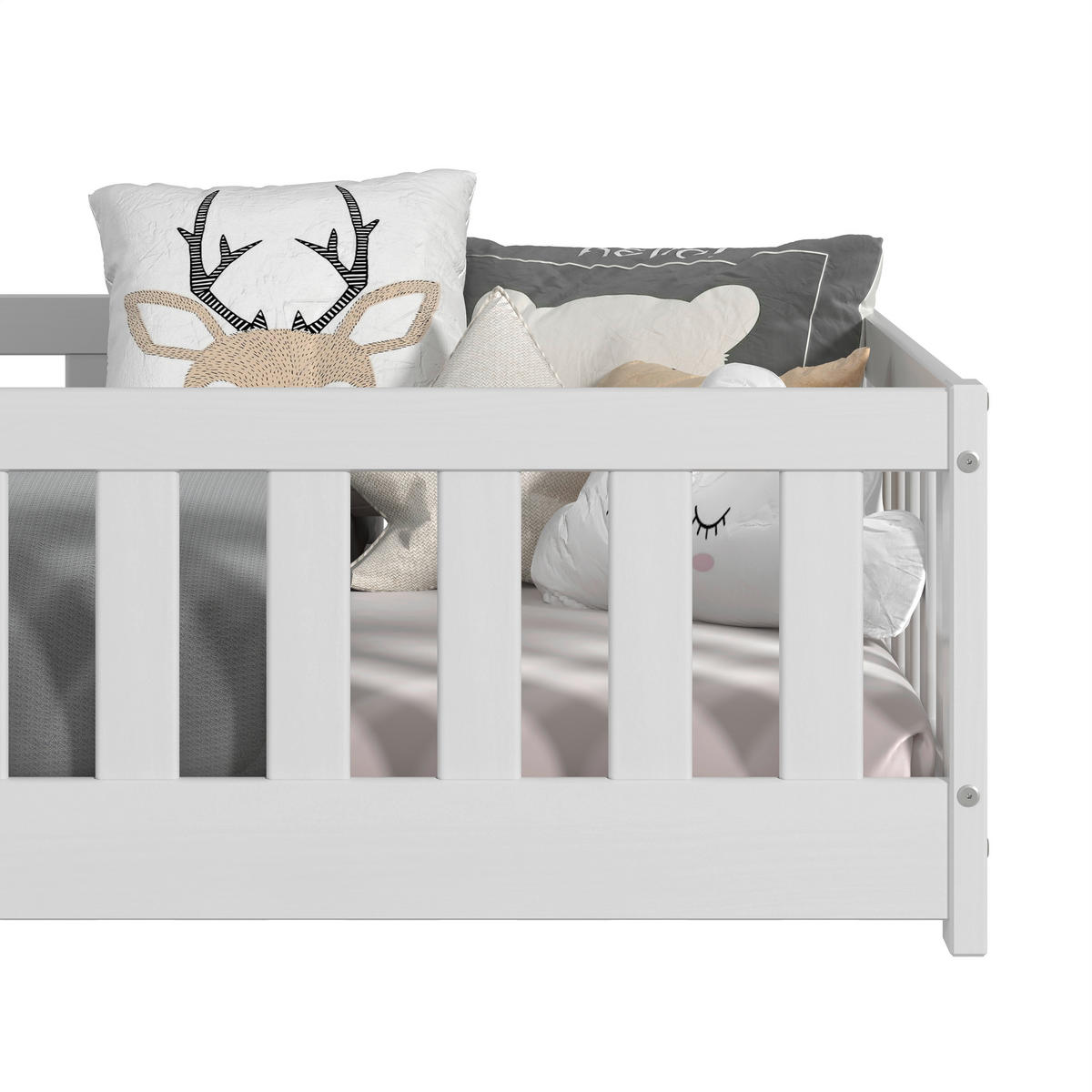 BODENBETT. 120/200 cm Weiss  - Weiss, Modern, Holz/Holzwerkstoff (120/200cm) - P & B