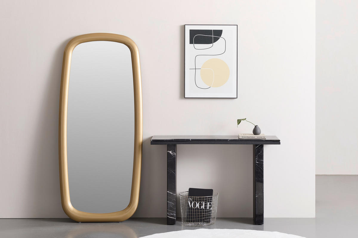 WANDSPIEGEL 80/180/4,5 cm    in rechteckig  - Goldfarben, LIFESTYLE, Glas/Holzwerkstoff (80/180/4,5cm) - Xora