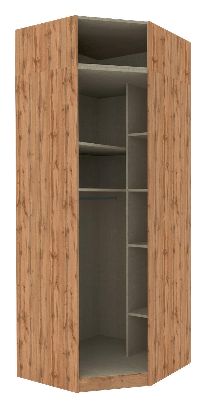 CORP PE COLȚ in stejar Wotan  - stejar Wotan, Design, material pe bază de lemn (91,1/242,2/91,1cm) - Hom`in