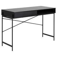 SCHREIBTISCH  in Schwarz  - Schwarz, KONVENTIONELL, Holzwerkstoff/Metall (110/50/75cm)