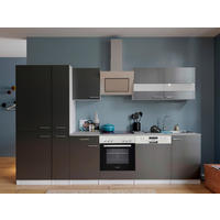 KÜCHENBLOCK 310 cm   in Grau  - Edelstahlfarben/Graphitfarben, Basics, Holzwerkstoff/Metall (310cm) - Respekta