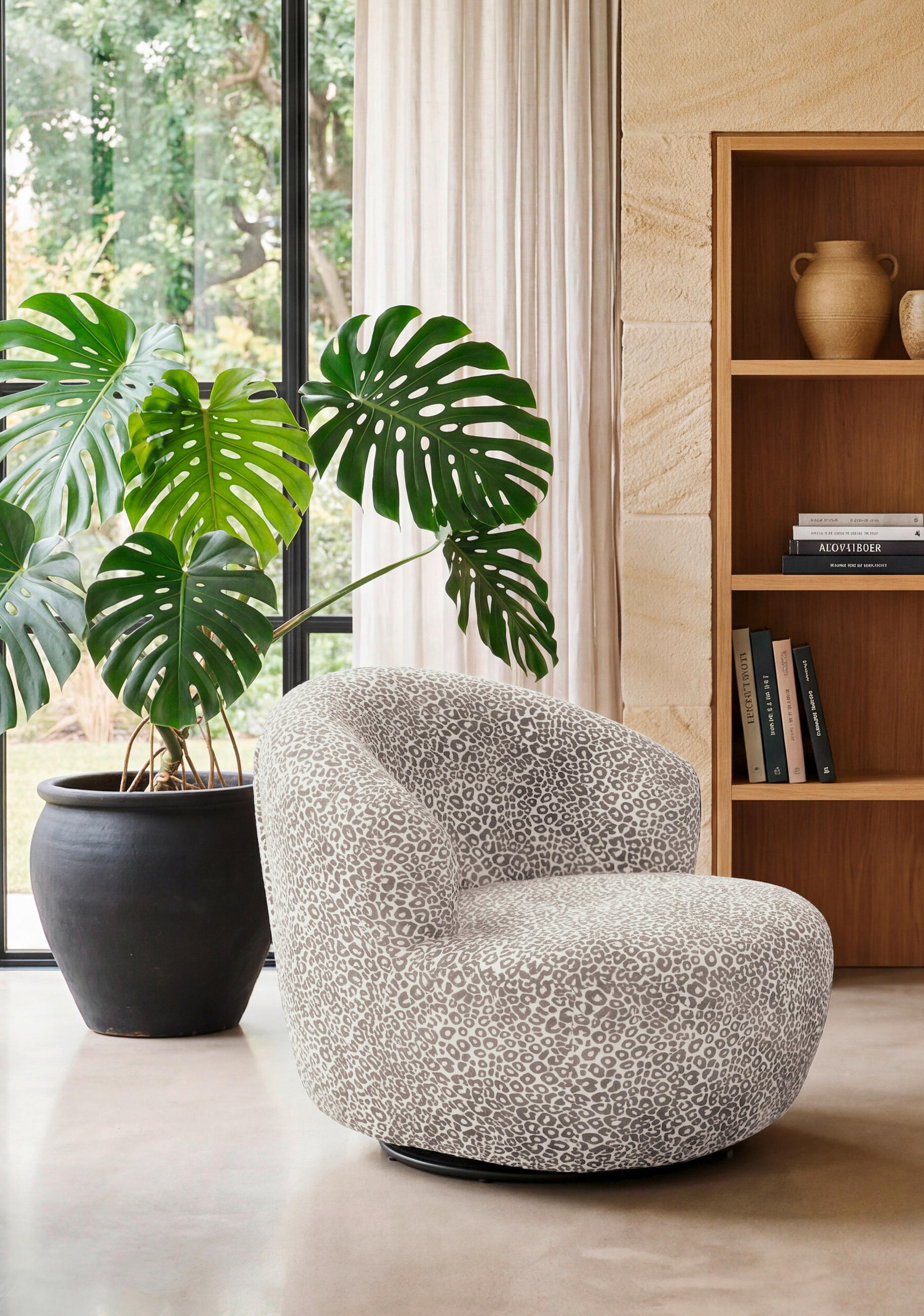 Mid.you Sessel Leonora L Beige 110x69x107 cm