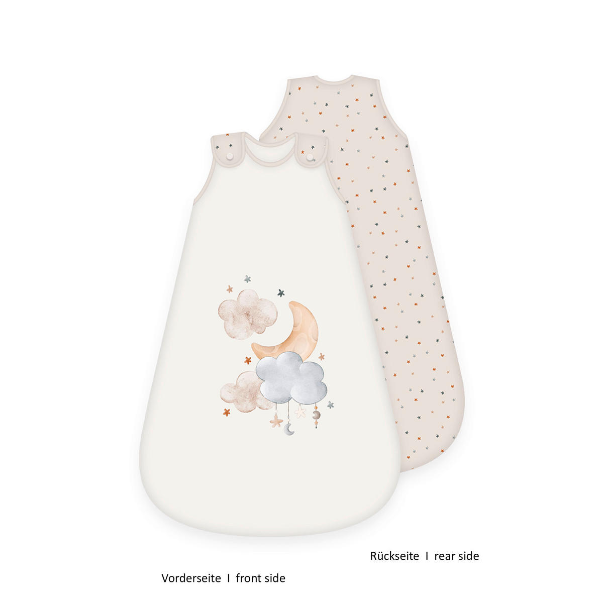 BABYSCHLAFSACK Moon & Stars  90/45 cm     - Perlmutt/Beigebraun, Basics, Textil (90/45cm) - baby best