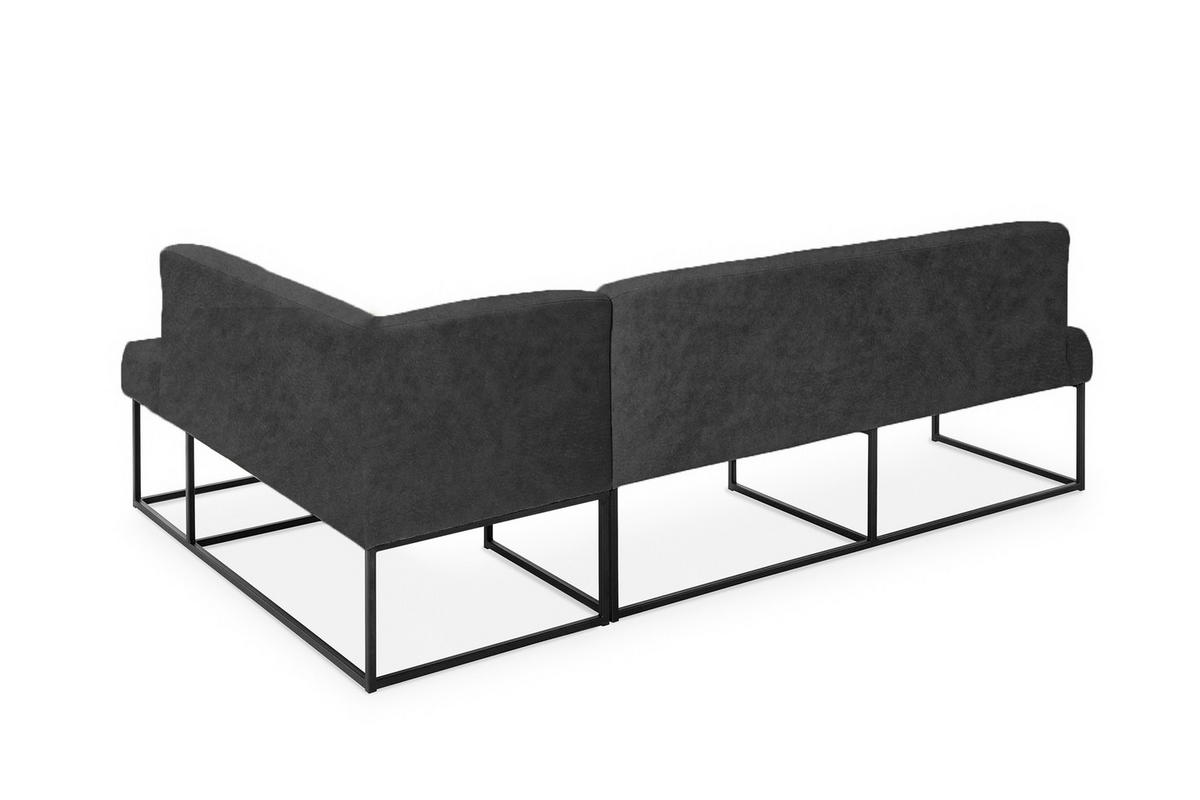 UGAONA KLUPA  crna   - crna, Moderno, drvo/metal (245/157cm) - Livetastic