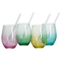 GLASSET Spritz Color Edition 4 delar  - klar/pink, Lifestyle, glas (20/20/14cm) - Ritzenhoff Breker