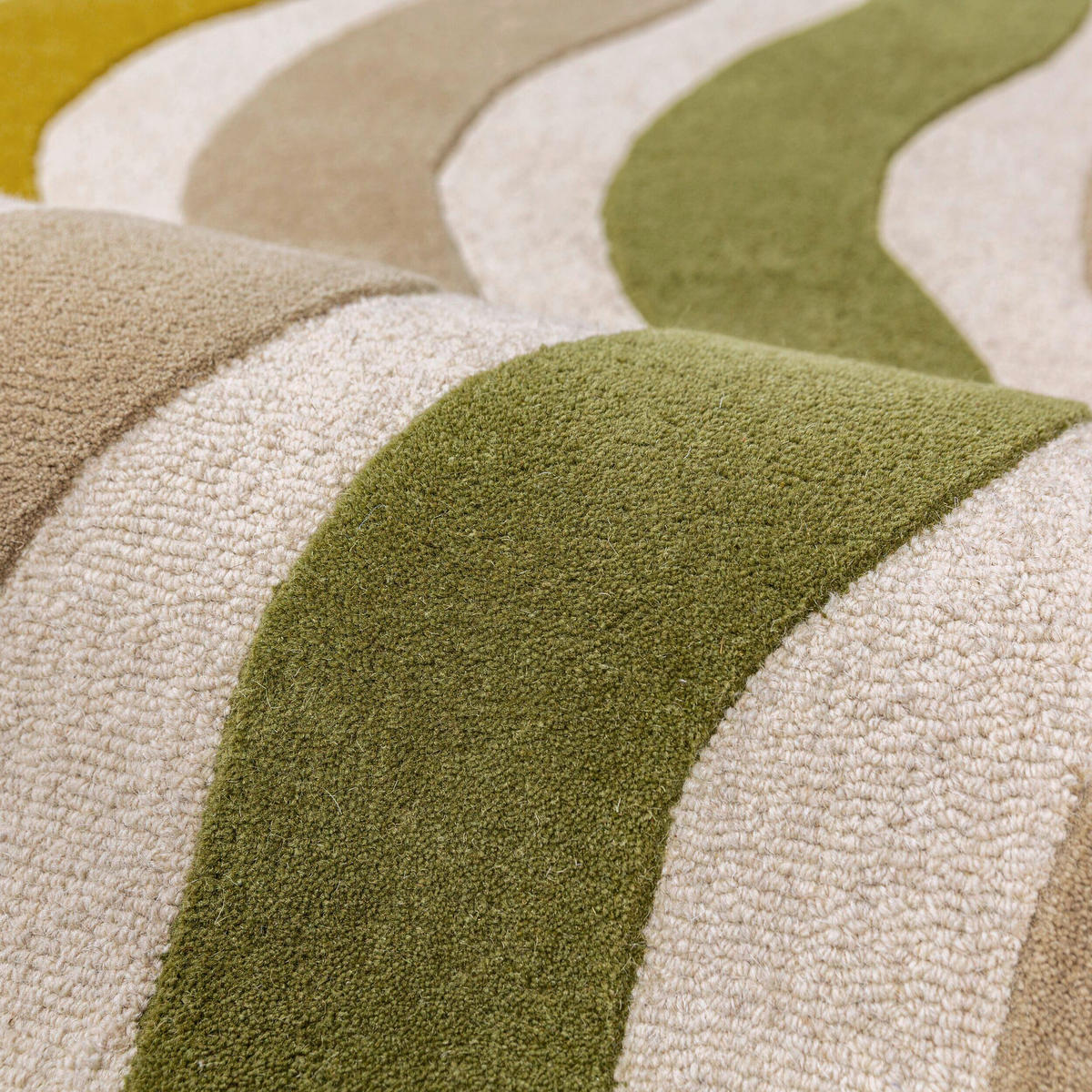 WOLLTEPPICH 200/290 cm Cascade Grün organisch  - Grün, Basics, Textil (200/290cm) - Flair Rugs