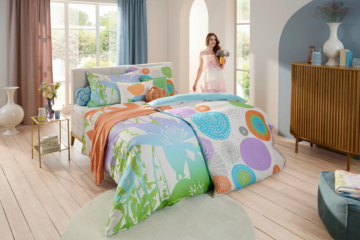 OBOUSTRANNÉ POVLEČENÍ, satén, vícebarevná, 140/200 cm - vícebarevná, Trend, textil (140/200cm) - Esposa