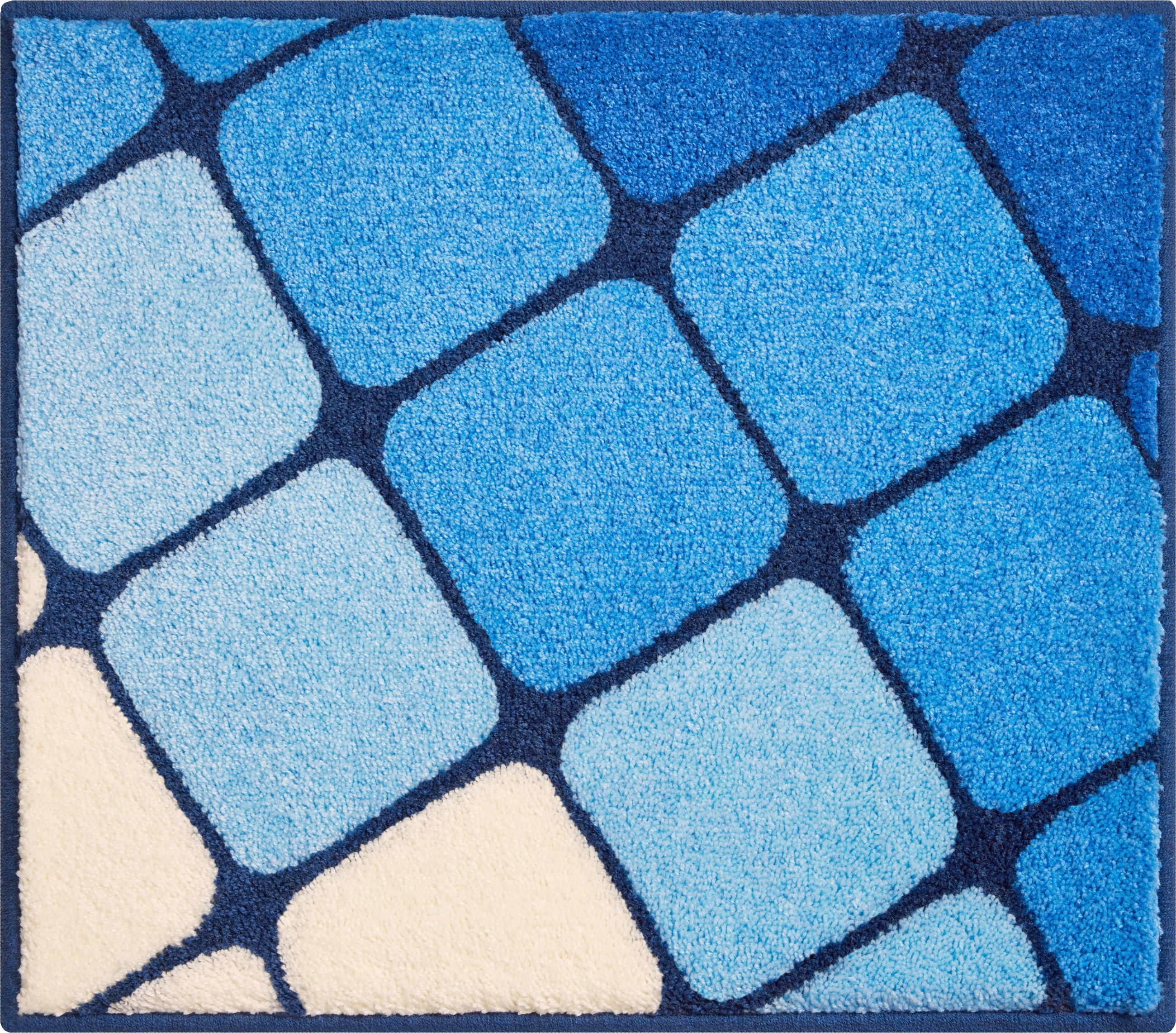 BIDET-VORLEGER Shanga Blau 50/60 cm  - Blau, Basics, Kunststoff/Textil (50/60cm) - Grund