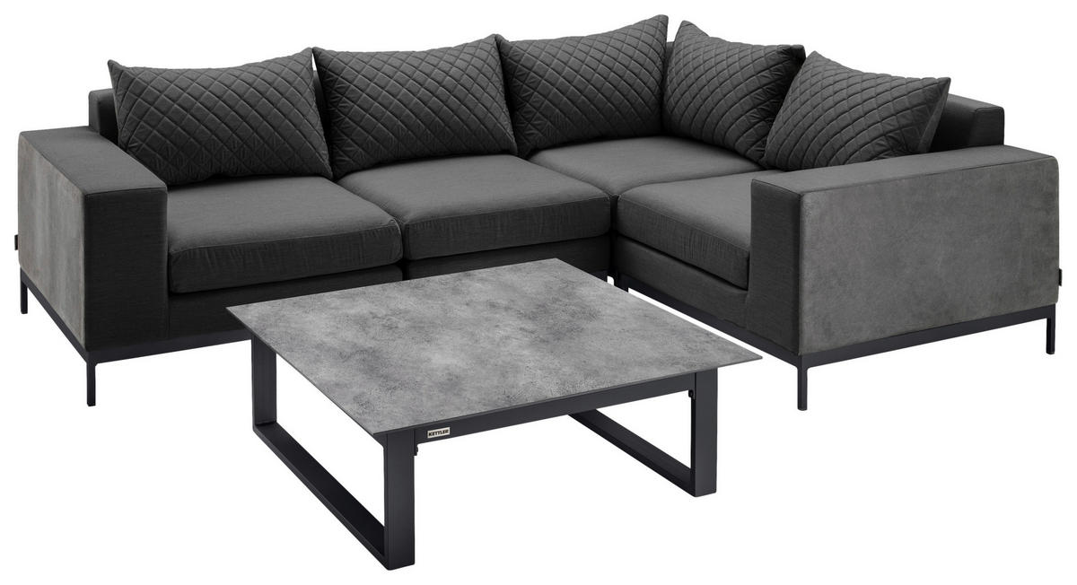 LOUNGEENDTEIL  - Anthrazit, Basics, Textil/Metall (92/70/96cm) - Kettler