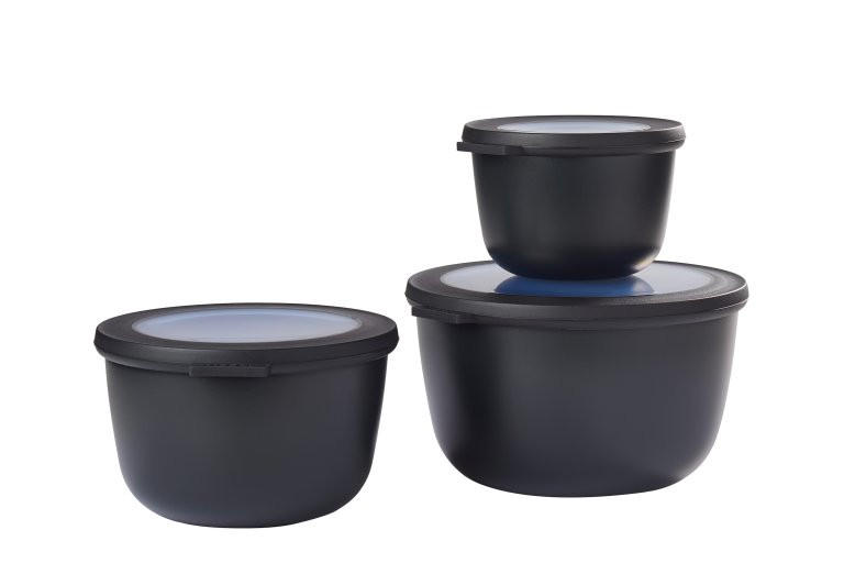 SCHÜSSELSET Cirqula 3-teilig - Schwarz, KONVENTIONELL, Kunststoff - Mepal