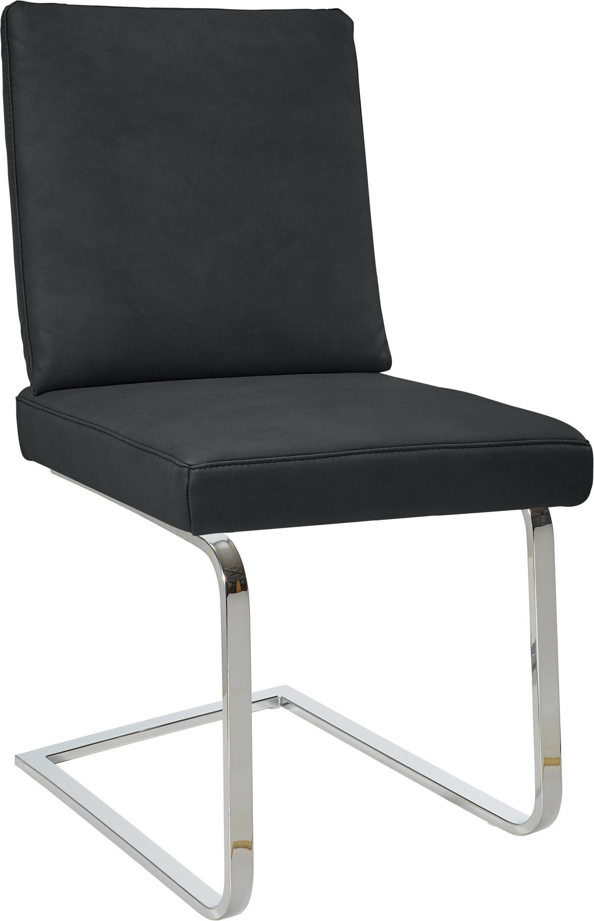 SCHWINGSTUHL  in Stahl Mikrofaser  - Chromfarben/Dunkelgrau, Design, Textil/Metall (46/92/60cm) - Dieter Knoll