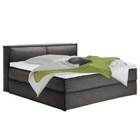 BOXSPRINGBETT 200/220 cm  in Anthrazit  - Anthrazit/Schwarz, Design, Textil (200/220cm) - home24
