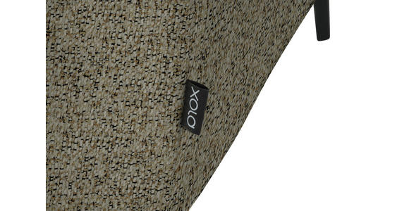 ECKSOFA in Struktur Hellbraun 205/280 cm - Hellbraun/Schwarz, Design, Textil/Metall (205/280cm) - Xora