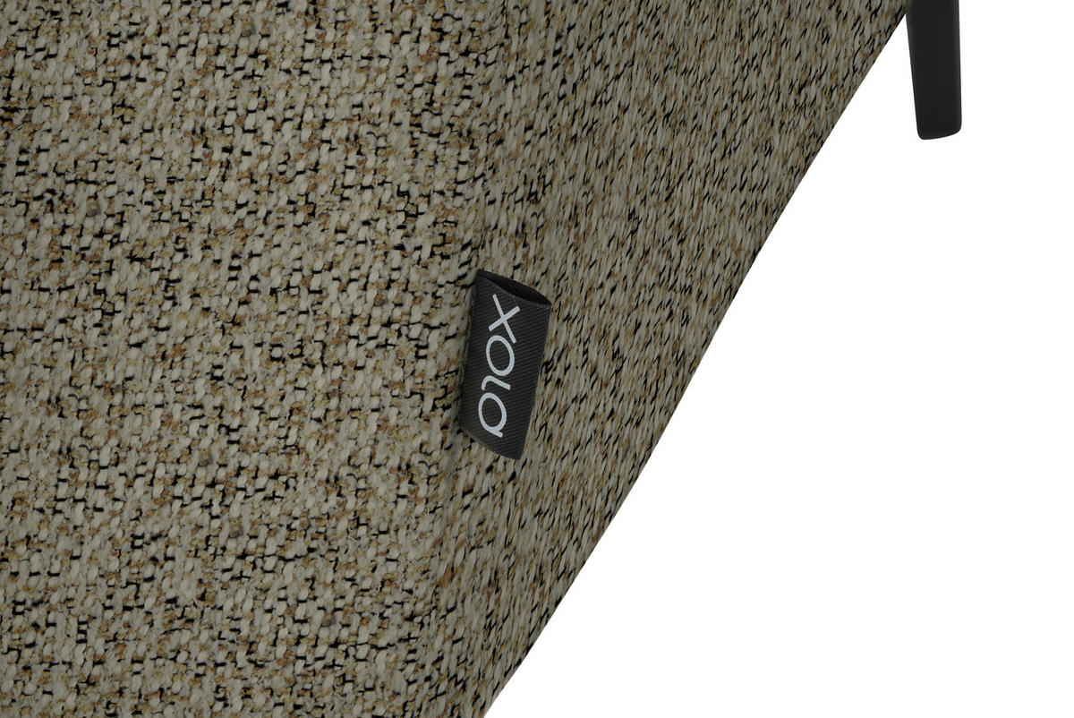 ECKSOFA in Struktur Hellbraun  205/280 cm  - Hellbraun/Schwarz, Design, Textil/Metall (205/280cm) - Xora