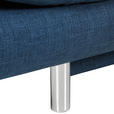 SCHLAFSOFA Flachgewebe Blau  - Chromfarben/Blau, Design, Kunststoff/Textil (194/73/91cm) - Xora
