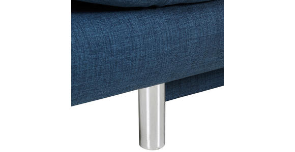 SCHLAFSOFA Flachgewebe Blau - Chromfarben/Blau, Design, Kunststoff/Textil (194/73/91cm) - Xora