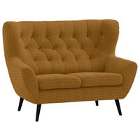 2-SITZER-SOFA Skagen in Cord Currygelb  - Currygelb/Schwarz, Design, Holz/Textil (137/101/95cm) - Stylife