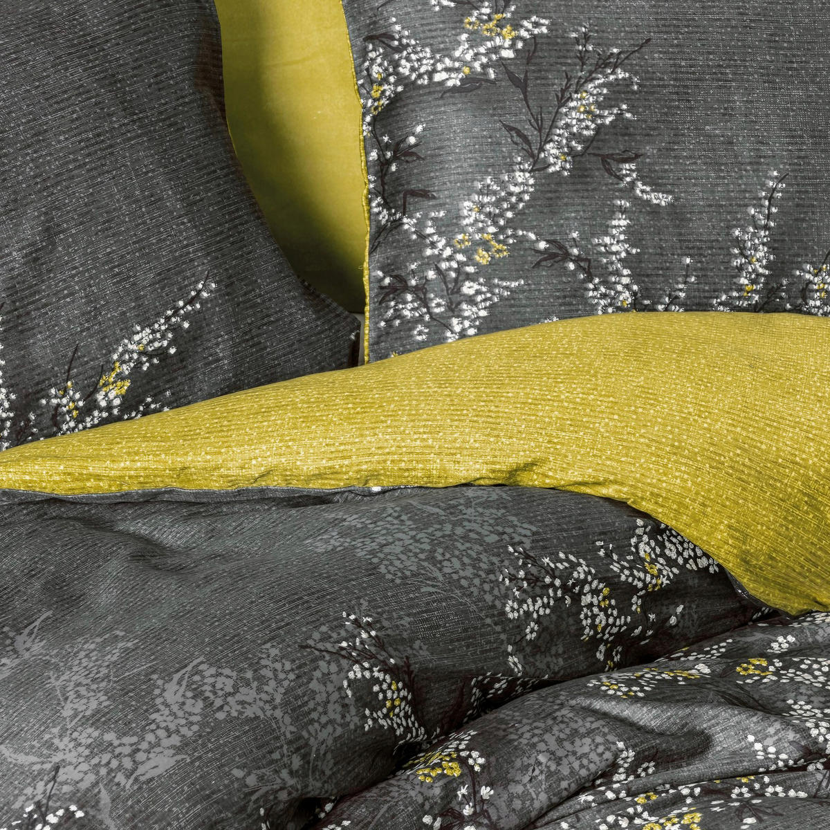 BETTWÄSCHE 135/200 cm  - Anthrazit/Multicolor, Basics, Textil (135/200cm)