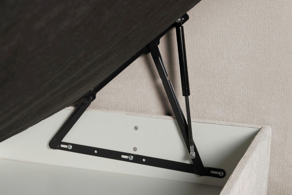 BOXSPRINGBETT 180/200 cm  Naturfarben  - Schwarz/Naturfarben, Konventionell, Kunststoff/Textil (180/200cm) - Carryhome