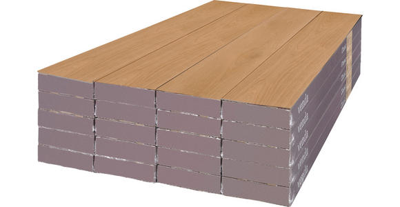 VINYLBODEN Eiche Honig  per  m² - Eichefarben, KONVENTIONELL, Kunststoff (123,5/19,2/0,4cm) - Venda