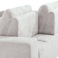 ECKSOFA Creme Flachgewebe  - Creme, Design, Textil/Metall (188/260cm) - Hom`in