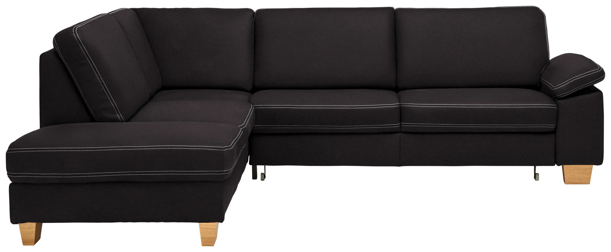 ECKSOFA Echtleder Dunkelbraun  - Eichefarben/Dunkelbraun, Konventionell, Leder/Holzwerkstoff (235/274cm) - Beldomo Premium