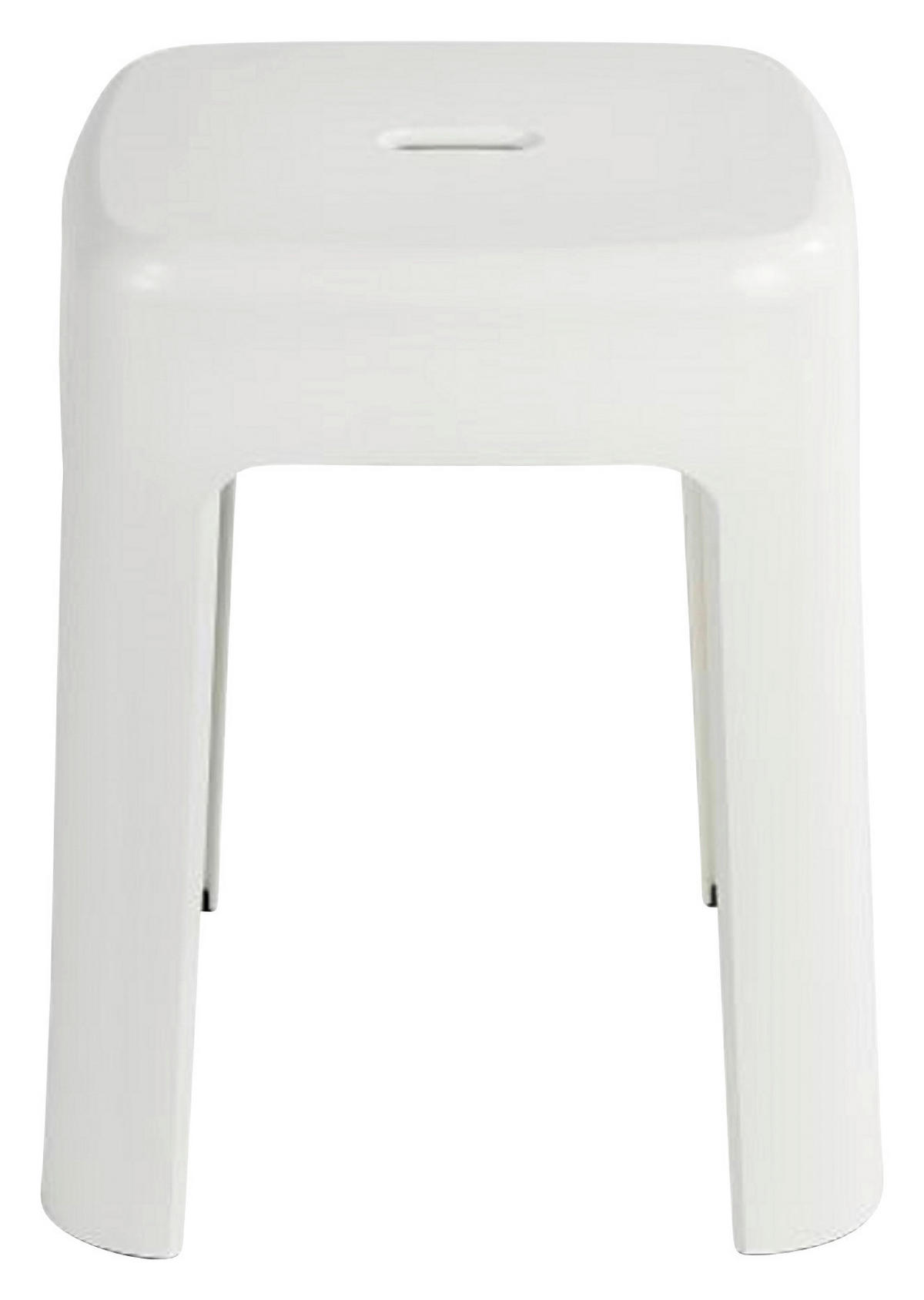 BADHOCKER - Weiß, Basics, Kunststoff (37/37/45,5cm) - Wenko