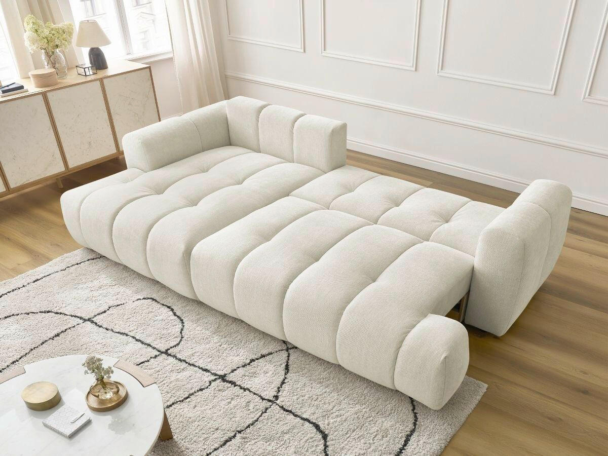 ECKSCHLAFSOFA FUJI Leinenoptik Beige  inkl.  - Beige/Schwarz, MODERN, Kunststoff/Textil (160/292cm)