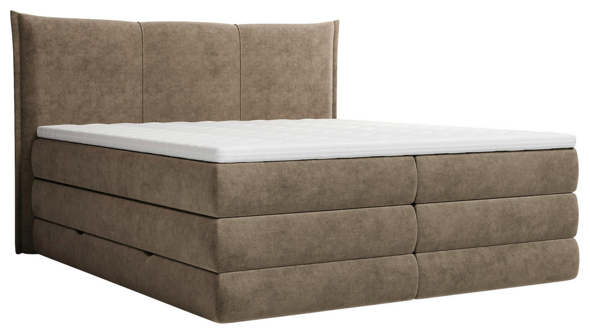 BOXSPRINGBETT 140/200 cm  Braun  - Schwarz/Braun, Modern, Holz/Holzwerkstoff (140/200cm) - MID.YOU