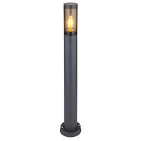 VONKAJŠIA STOJACIA LAMPA, 12,7/12,7/80 cm - sivá/antracitová, Design, kov/plast (12,7/12,7/80cm) - Globo