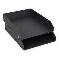BRIEFABLAGE Papier, Karton Grau, Dunkelgrau  - Dunkelgrau/Grau, Basics, Karton/Papier (23/31/6cm)