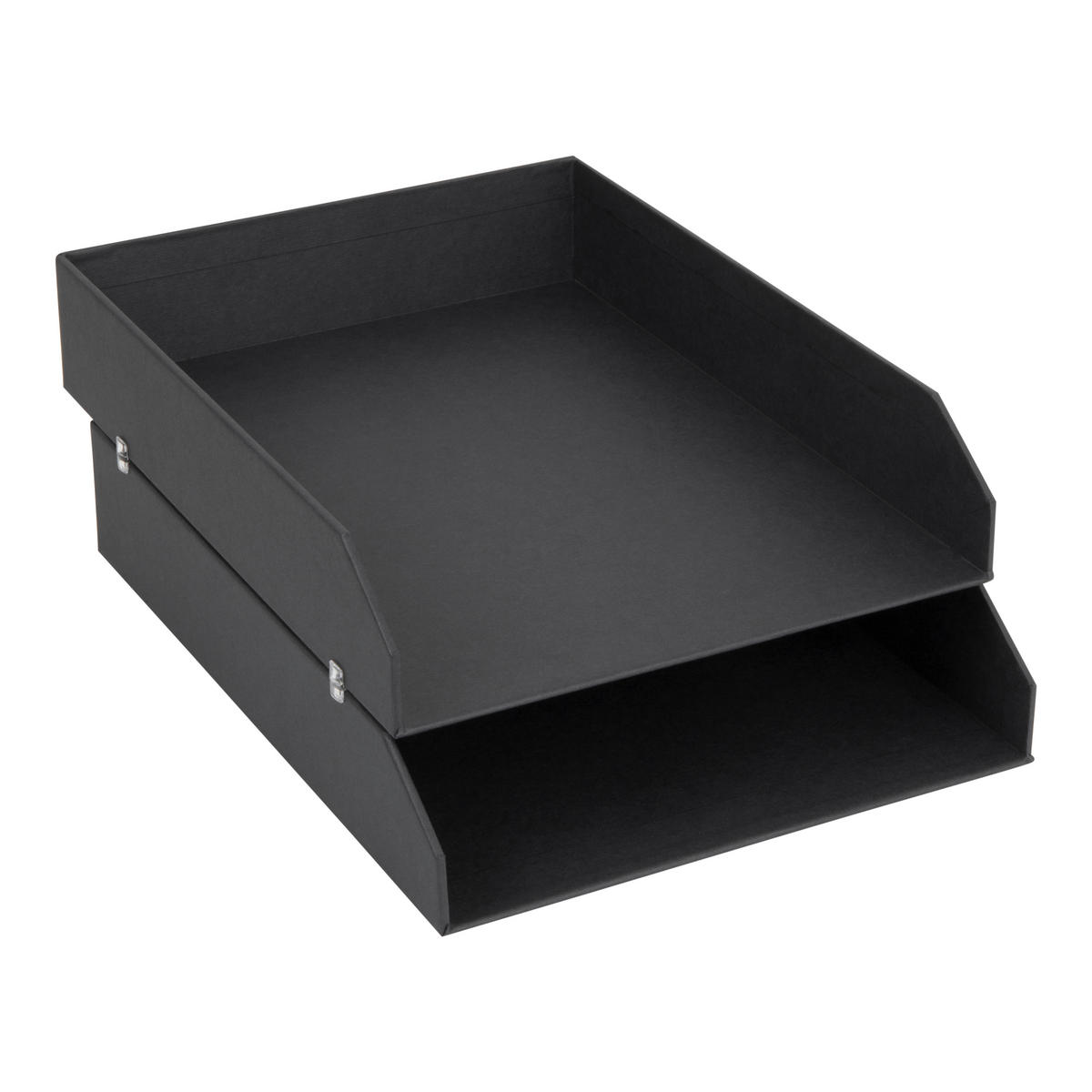 BRIEFABLAGE Papier, Karton Grau, Dunkelgrau  - Dunkelgrau/Grau, Basics, Karton/Papier (23/31/6cm)
