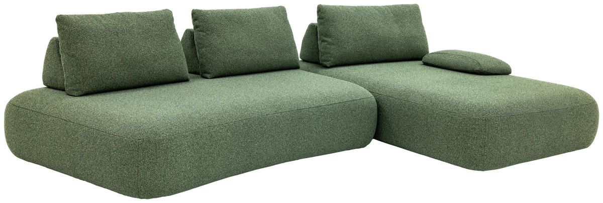 ECKSOFA Chilliano Grün Webstoff  - Schwarz/Grün, Design, Kunststoff/Textil (325/200cm) - Chilliano