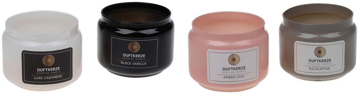 KERZE IM GLAS - Taupe, Basics, Glas/Naturmaterialien (10,3/8,0cm)