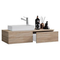 WASCHTISCHKOMBI 85 cm  - Weiss/Sonoma Eiche, Basics, Keramik/Holzwerkstoff (85cm) - MID.YOU