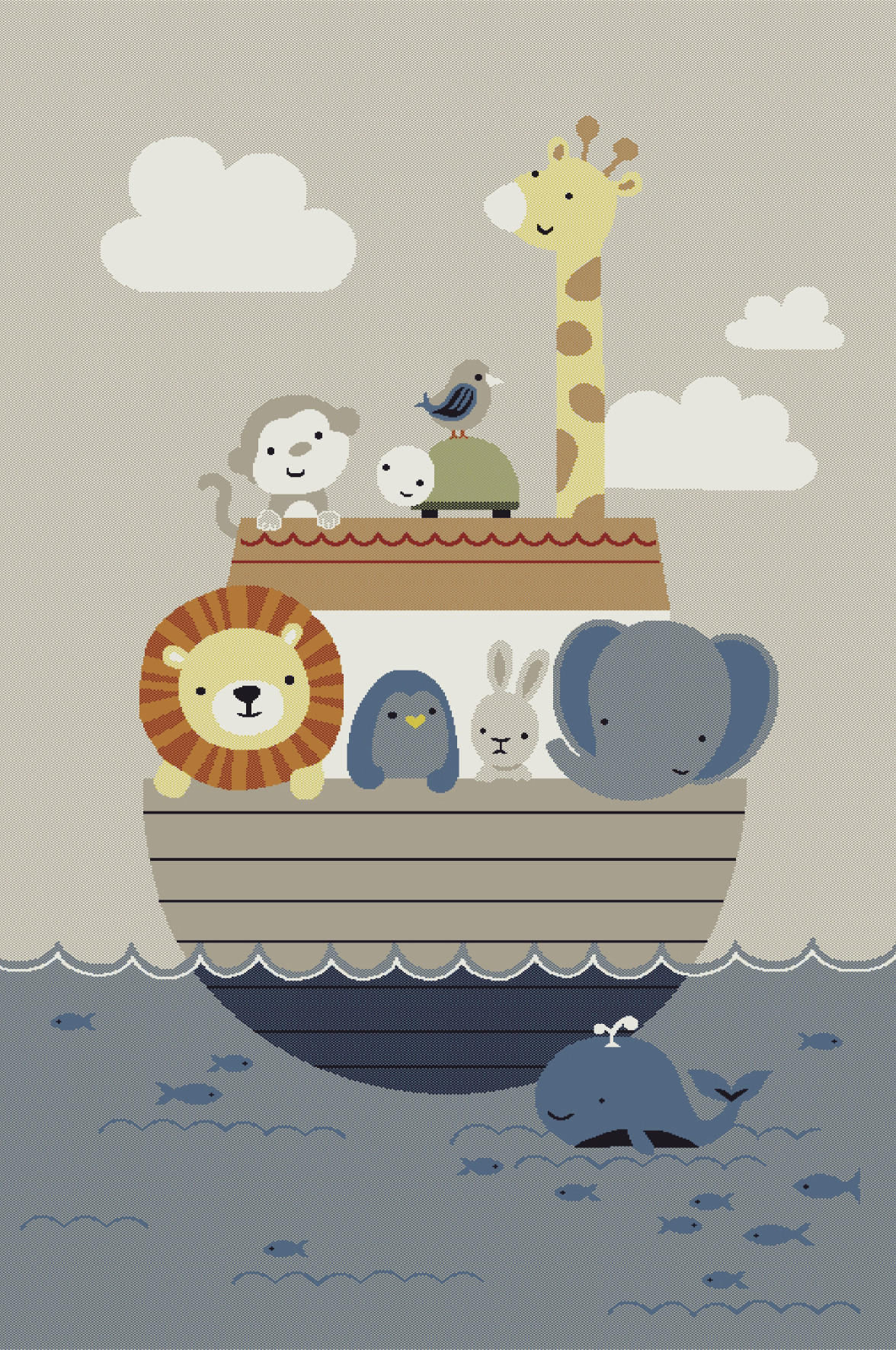 Kinderteppich Arche Noah