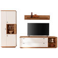 WOHNWAND  in Weiß, Wildeiche  305/202/50 cm  - Wildeiche/Anthrazit, Design, Glas/Holz (305/202/50cm) - Novel