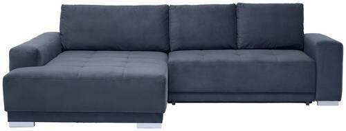 ECKSOFA inkl. Funktionen Anthrazit Flachgewebe  - Anthrazit/Silberfarben, Design, Holz/Textil (195/293cm) - Cantus