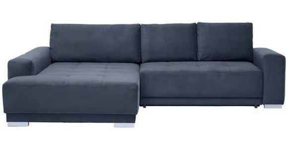 ECKSOFA inkl. Funktionen in Flachgewebe Anthrazit  - Anthrazit/Silberfarben, Design, Holz/Textil (195/293cm) - Cantus