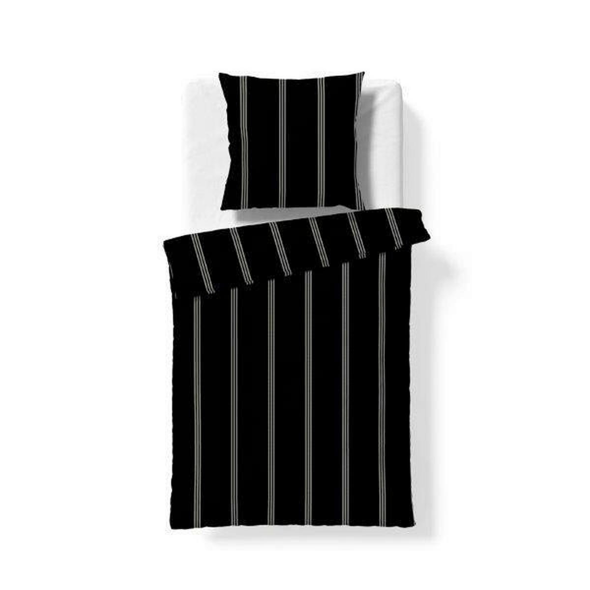 BETTWÄSCHE Flanell 155/220 cm  - Schwarz, Design, Textil (155/220cm) - Fleuresse