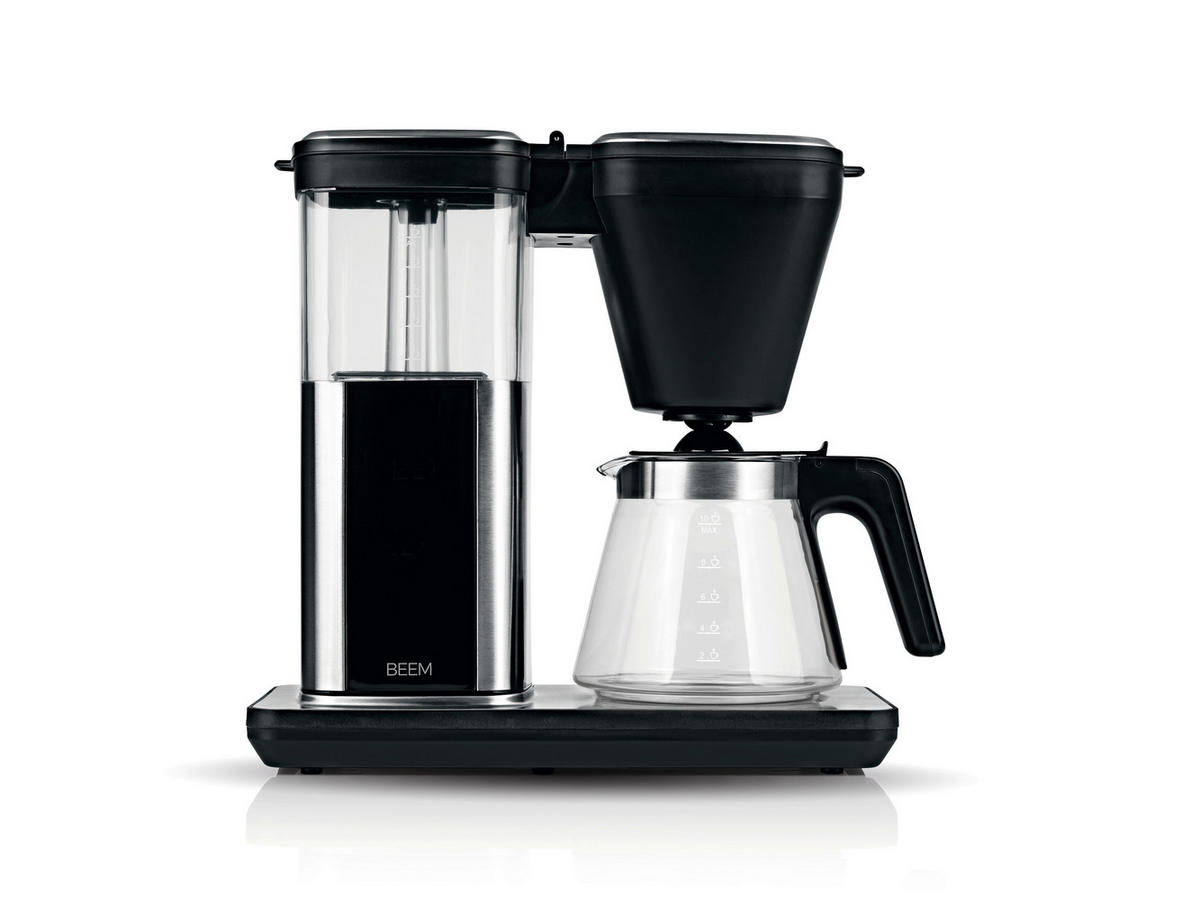 FILTERKAFFEEMASCHINE  - Edelstahlfarben/Schwarz, Trend, Glas/Kunststoff (40/21/40cm) - Beem