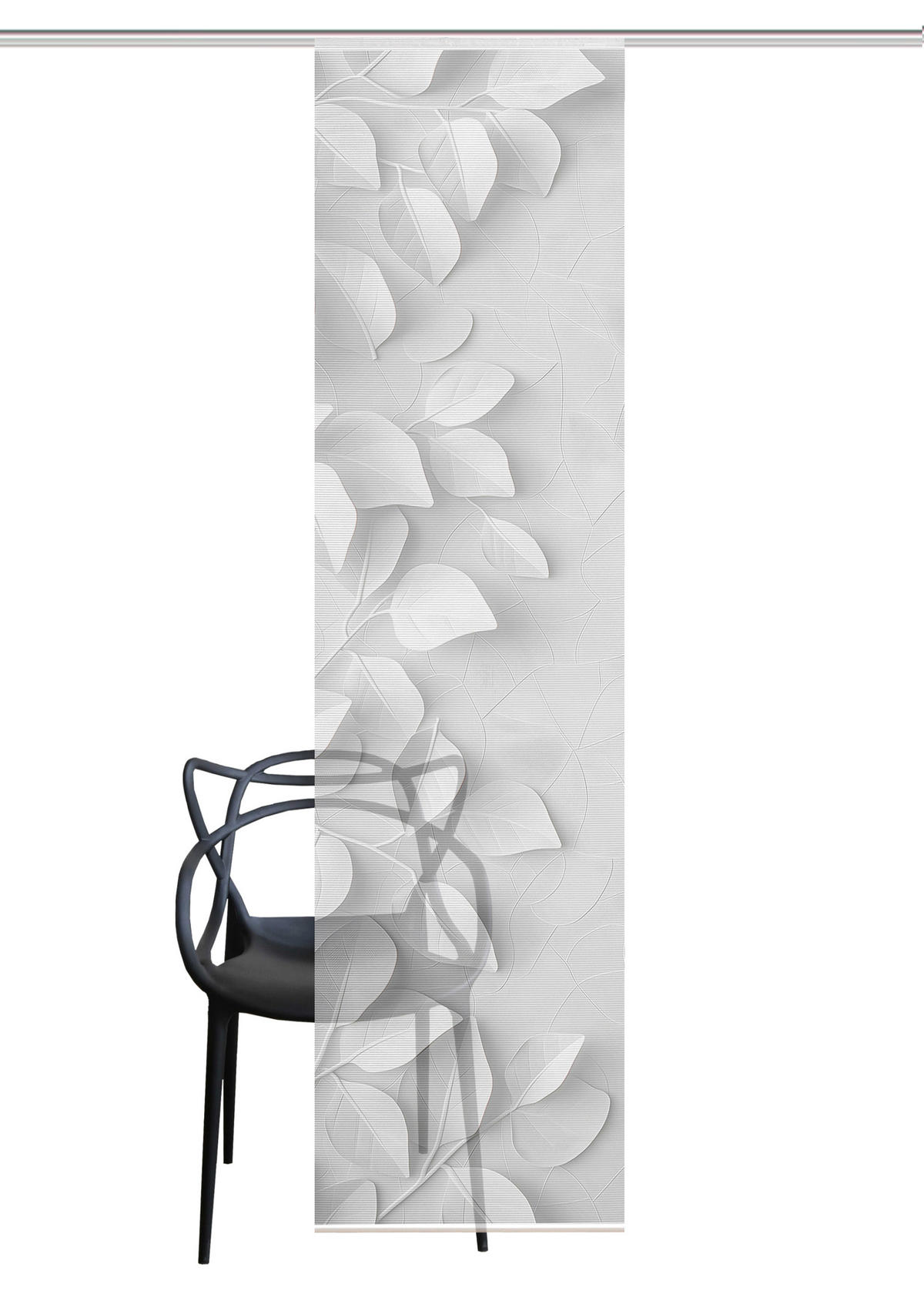 FLÄCHENVORHANG   blickdicht  60/260 cm   - Grau Hochglanz, Design, Textil (60/260cm)