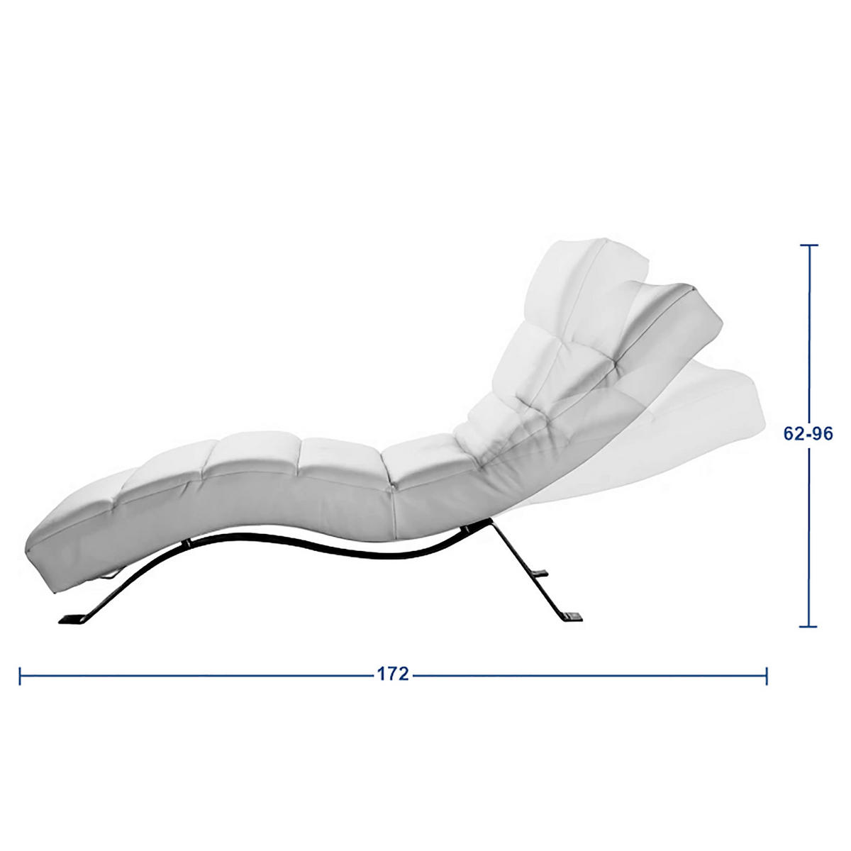 RELAXLIEGE SWING Samt Grün  - Schwarz/Grün, Design, Textil/Metall (65/65-95/171cm) - Livetastic