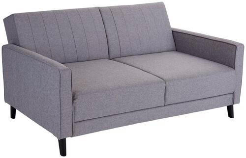 SCHLAFSOFA in Webstoff Grau - Schwarz/Grau, MODERN, Holz/Textil (204/90/86cm) - MID.YOU