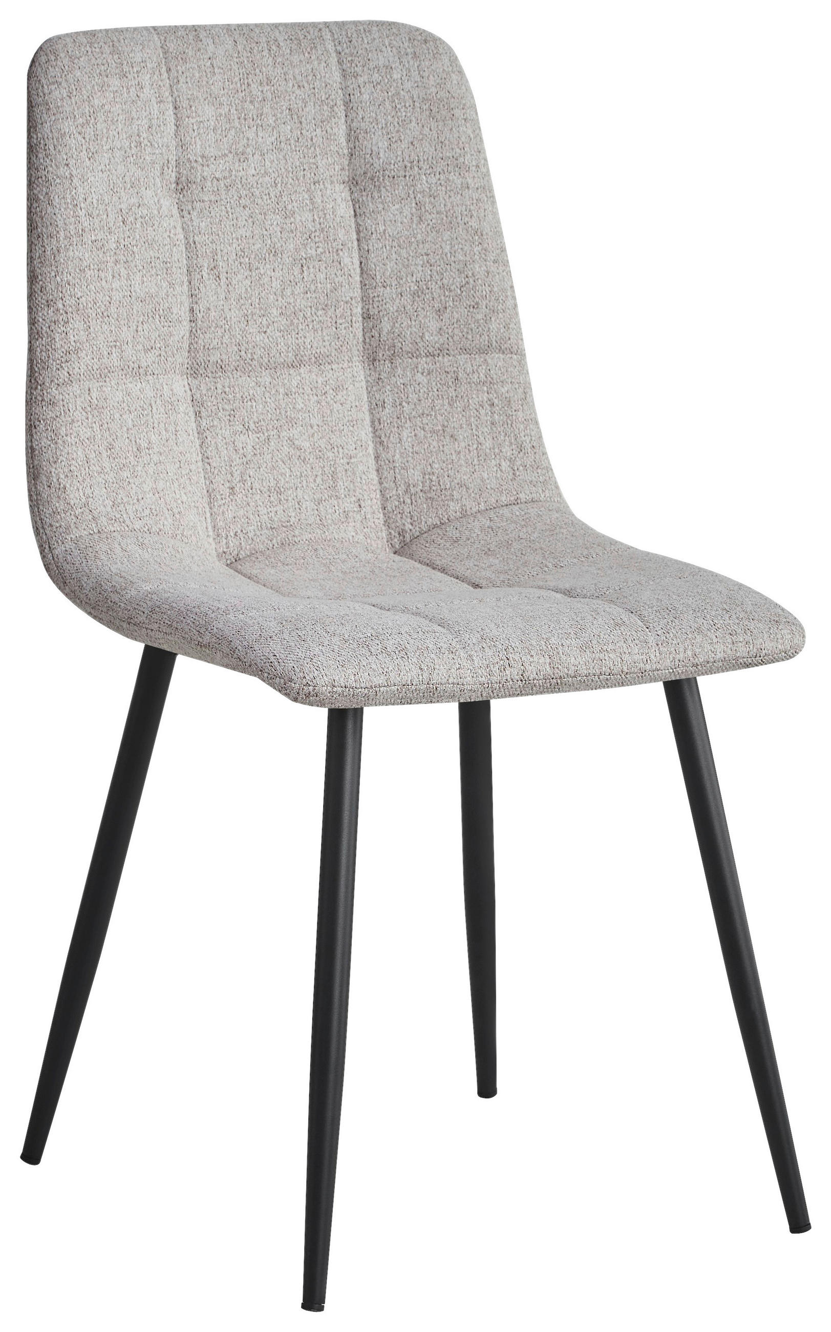 STUHL Webstoff Schwarz, Taupe  - Taupe/Schwarz, Design, Textil/Metall (45/86.5/55cm) - Stylife