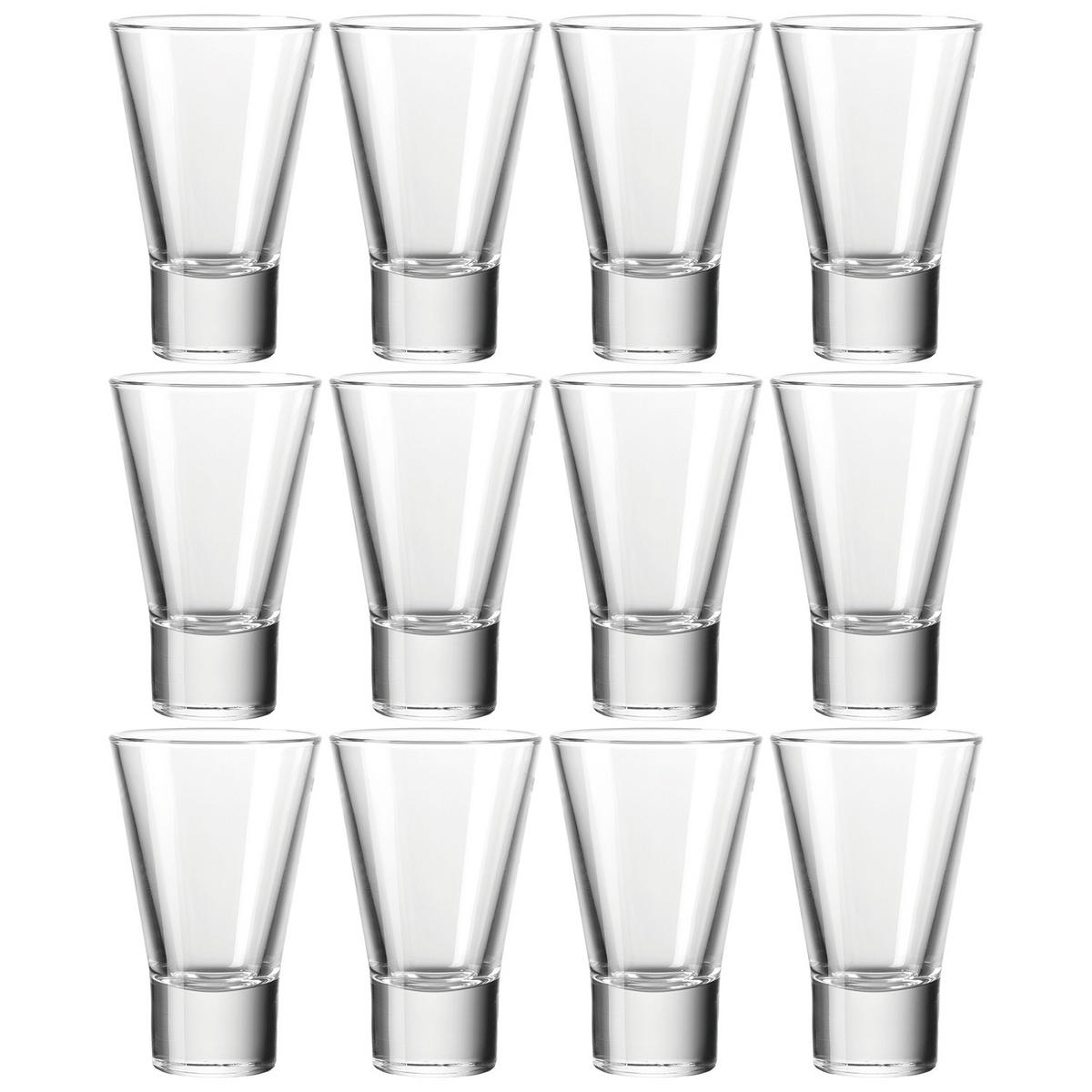 SCHNAPS-GLÄSERSET 12-teilig 150 ml  - Transparent, Basics, Glas (11cm) - Leonardo