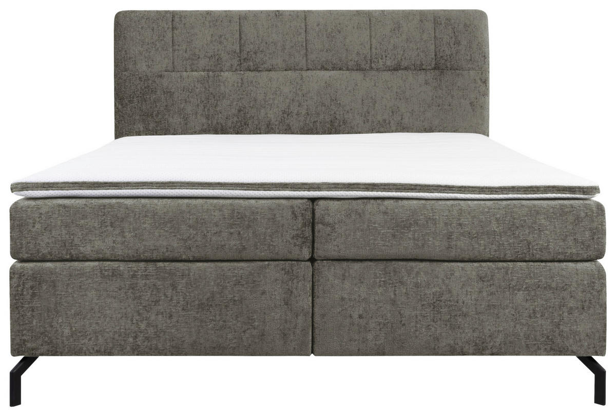BOXSPRINGBETT 160/200 cm  in Grau  - Schwarz/Grau, Design, Textil/Metall (160/200cm) - Esposa