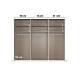 SCHWEBETÜRENSCHRANK  in Weiß  - Alufarben/Weiß, Basics, Holzwerkstoff/Metall (271/223/68cm) - Novel